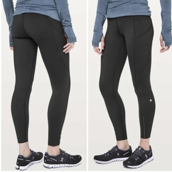 Lululemon Fast & Free 7/8 Tight II Leggings *Nulux 25" Black High Rise Size 2 - Picture 1 of 16